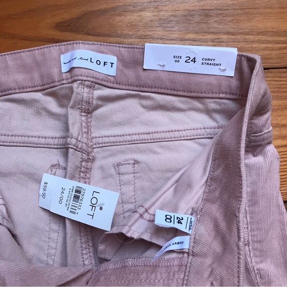 Loft Pink Navy Curvy Straight Corduroy Bundle, NWT, 24/00 - Picture 5 of 14